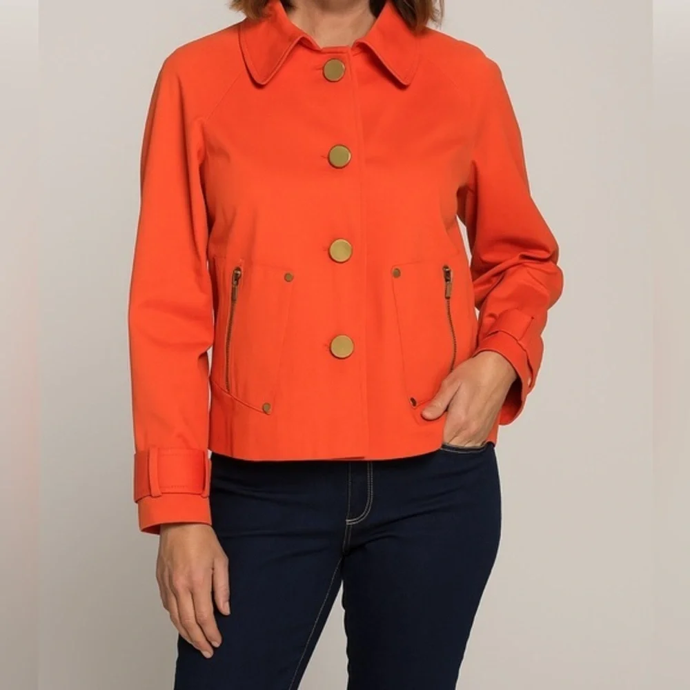 Tory Burch Curtis jacket in Poppy, Sz. 0